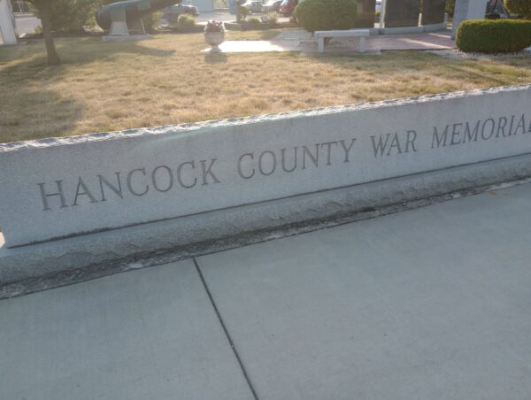 HANCOCK COUNTY WAR MEMORIAL STONE
