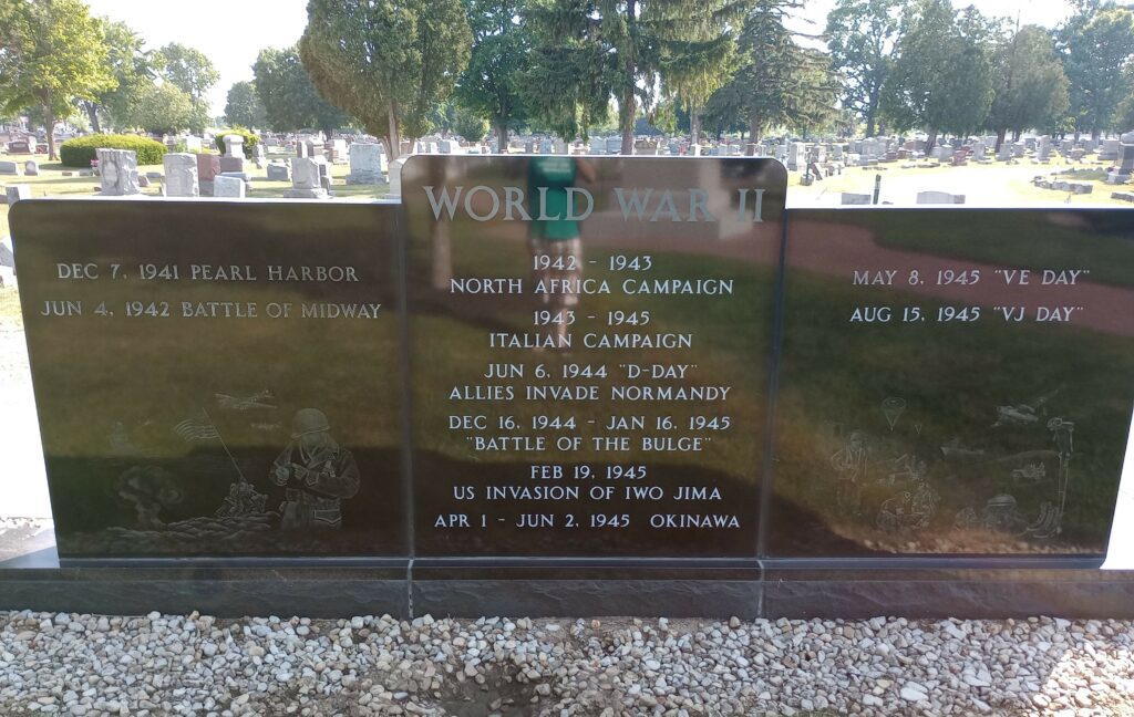 FINDLAY WORLD WAR II MEMORIAL BACK