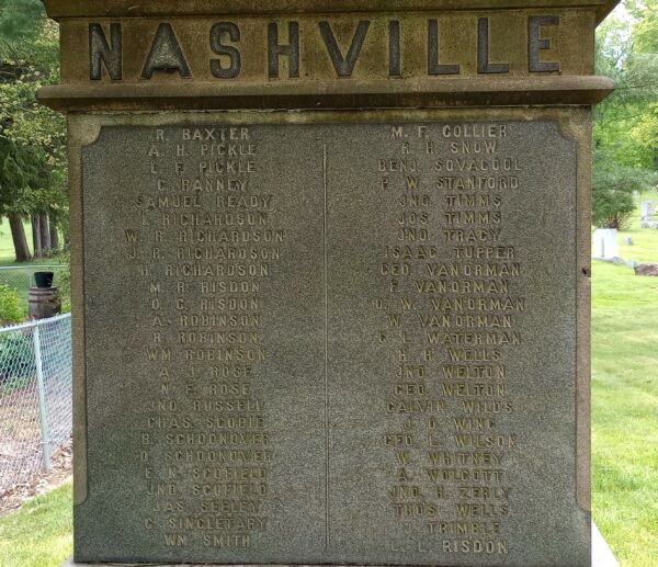 BOSTON TOWNSHIP CIVIL WAR MEMORIAL SIDE D