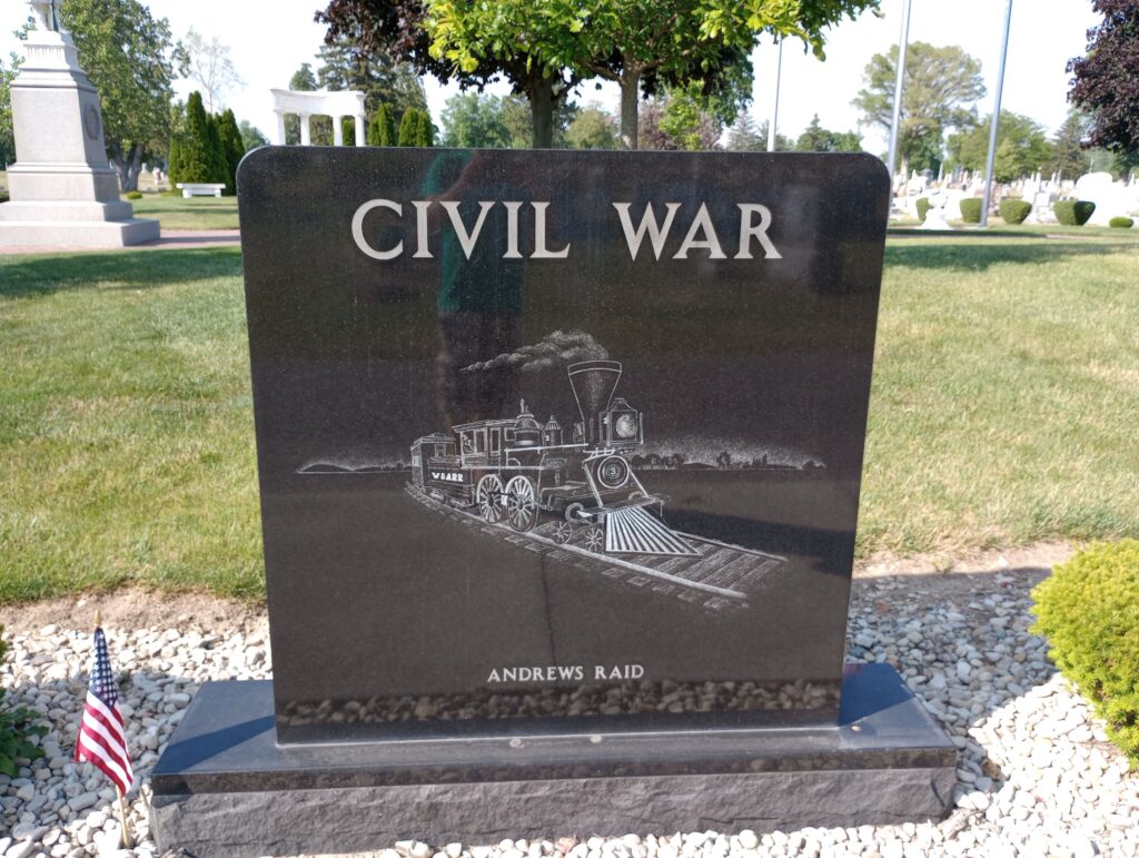 CIVIL WAR ANDREWS RAID MEMORIAL FRONT