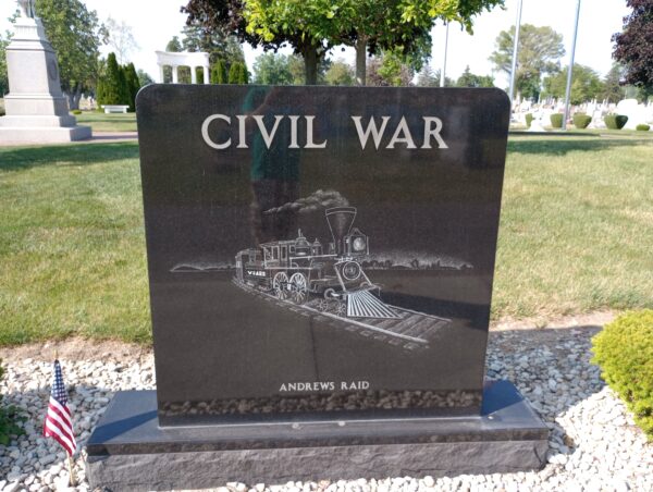 CIVIL WAR ANDREWS RAID MEMORIAL FRONT