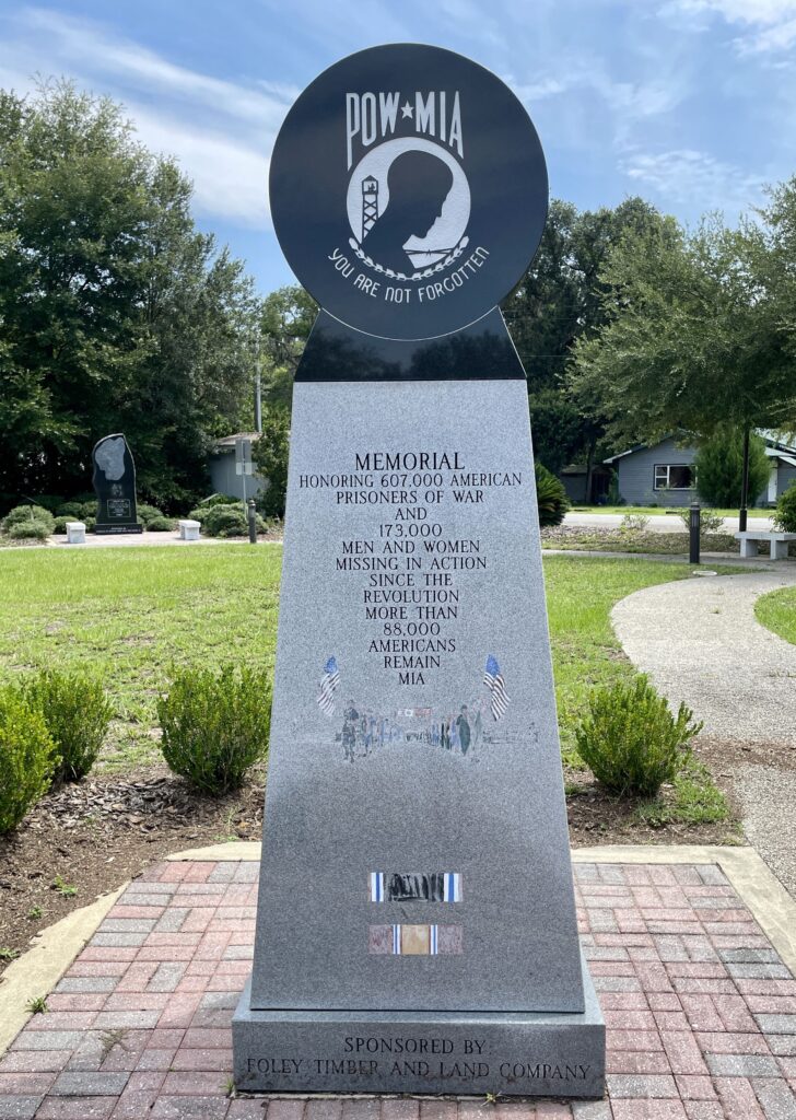 TAYLOR COUNTY “POW / MIA  FLAG” MEMORIAL PLAQUE