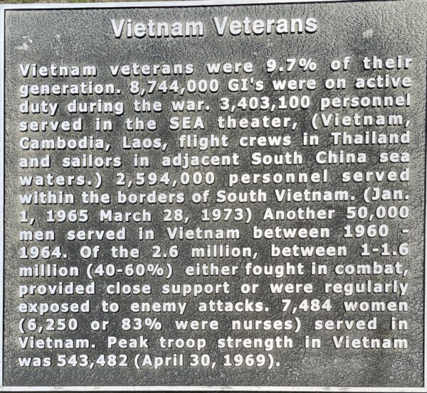 TAYLOR COUNTY VIETNAM VETERANS MEMORIAL PLAQUE C