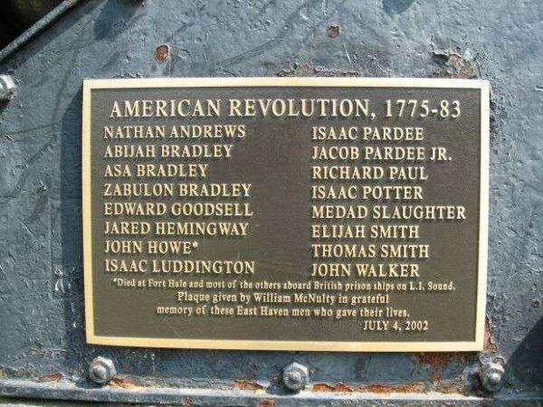 EAST HAVEN VETERANS MEMORIAL CANNON REVOLUTION WAR PLAQUE