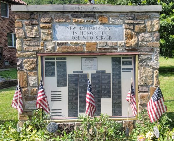 NEW BALTIMORE, PA. IN HONOR OF THOSE WHO SERVED MEMORIAL
