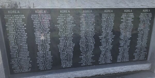 AVERY COUNTY SALUTE TO VETERANS MEMORIAL PLAQUE L
