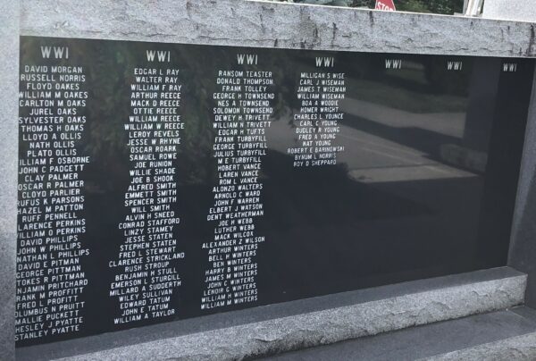 AVERY COUNTY SALUTE TO VETERANS MEMORIAL PLAQUE E