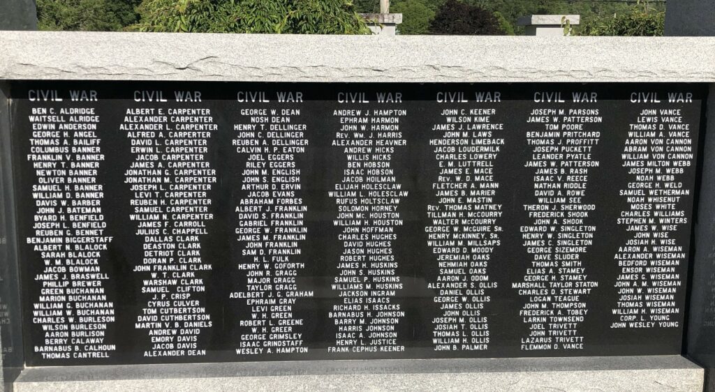 AVERY COUNTY SALUTE TO VETERANS MEMORIAL PLAQUE C