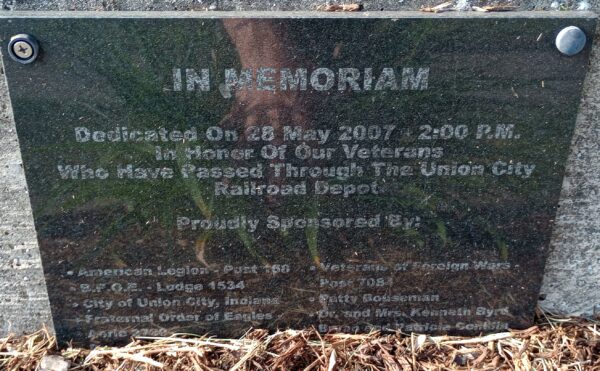 IN MEMORIAM VETERANS PLAQUE