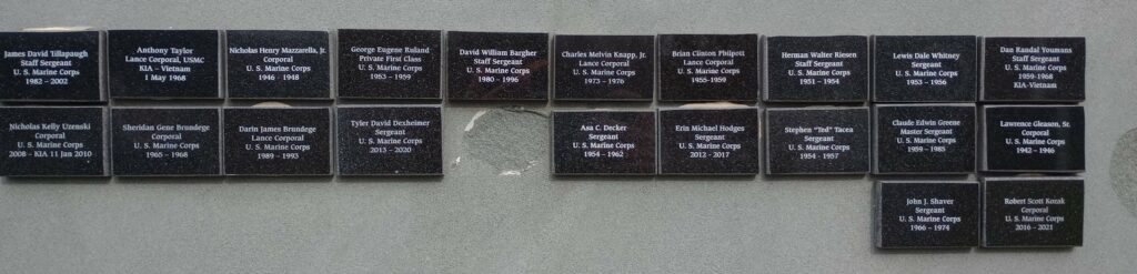 DEPARTMENT OF THE NAVY UNITED STATES MARINE CORPS MEMORIAL HONOR ROLL