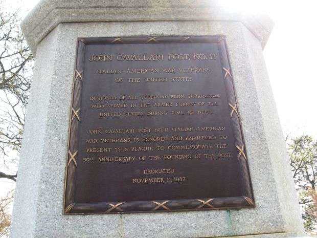 TORRINGTON VETERANS MEMORIAL ITALIAN-AMERICAN VETERANS PLAQUE