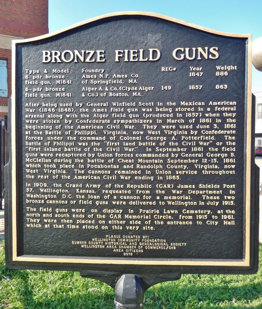 BRONZE FIELD GUNS MEMORIAL MARKER