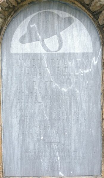 UNION COUNTY, GEORGIA WORLD WAR HONOR ROLL MEMORIAL  STONE