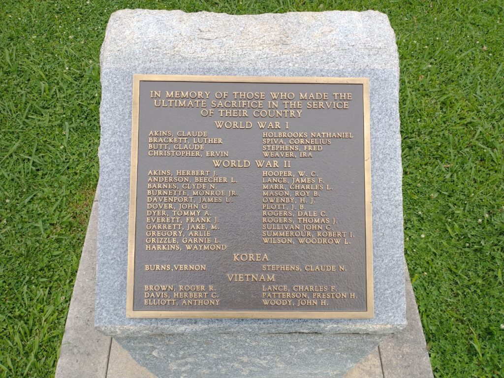UNION COUNTY, GEORGIA ULTIMATE SACRIFICE WAR MEMORIAL