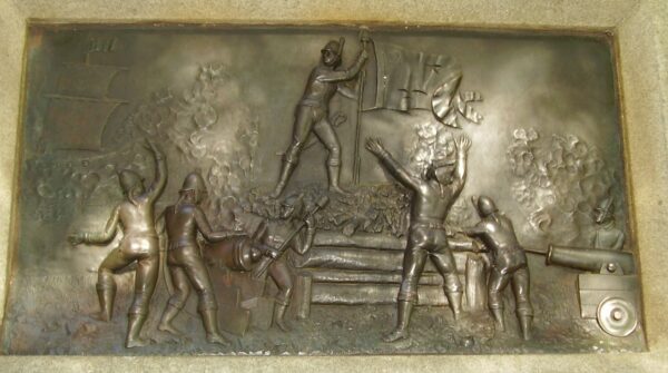 TO THE DEFENDERS OF FORT MOULTRIE WAR MEMORIAL PLAQUE F