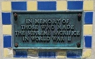 GUSTINE WORLD WAR II SUPREME SACRIFICE MEMORIAL PLAQUE