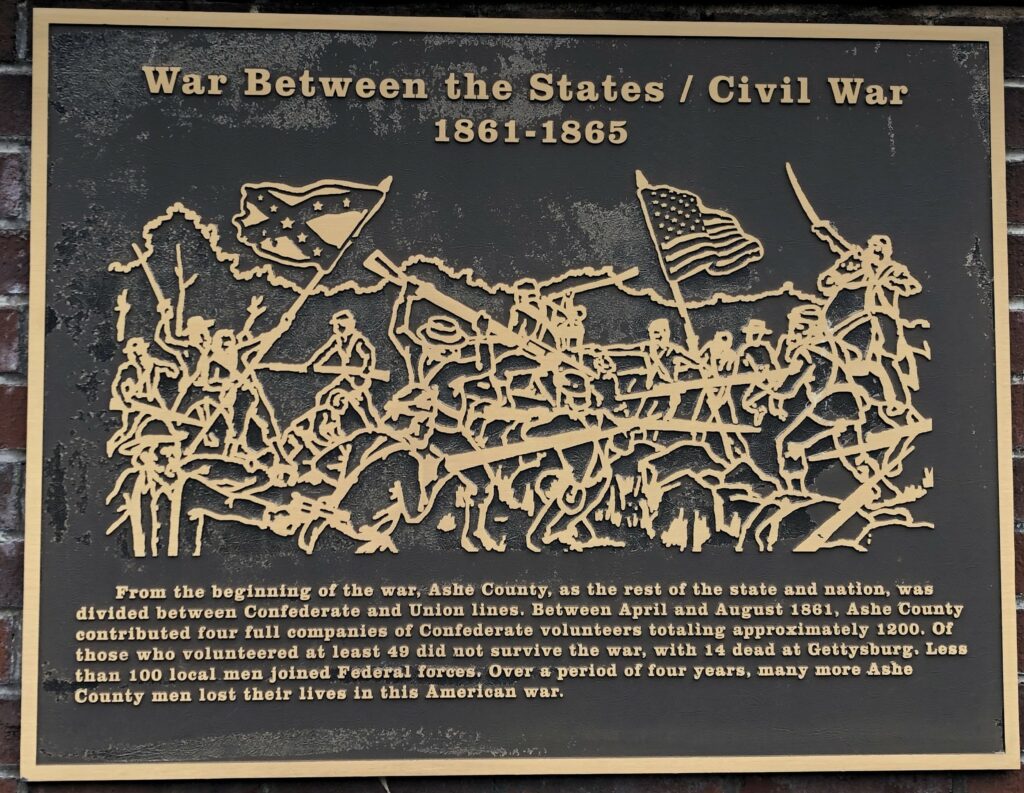 ASHE COUNTY ALL WARS VETERANS MEMORIAL PLAQUE C