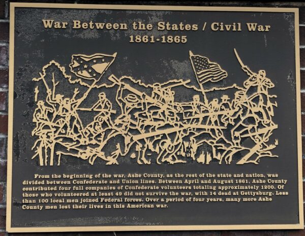 ASHE COUNTY ALL WARS VETERANS MEMORIAL PLAQUE C