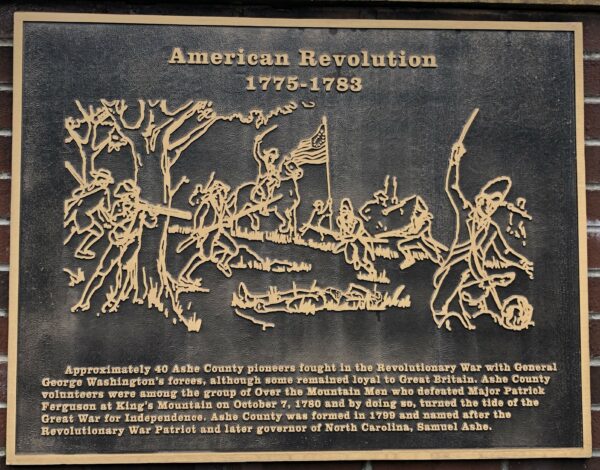 ASHE COUNTY ALL WARS VETERANS MEMORIAL PLAQUE A