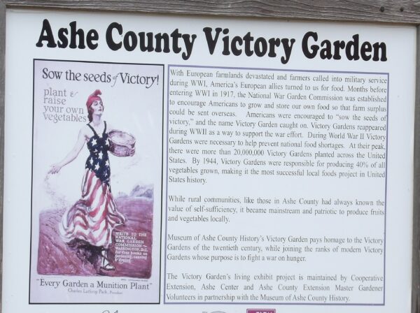 ASHE COUNTY VICTORY GARDEN MEMORIAL PANEL