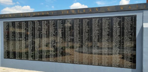 MOUNT PLEASANT VETERAN’S WALL CLOSE-UP