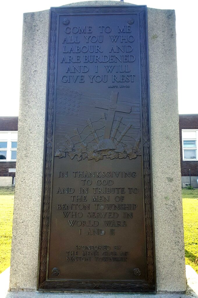 BENTON TOWNSHIP WORLD WARS MEMORIAL