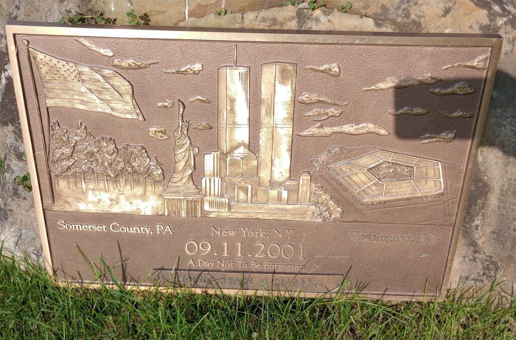 MOUNT PEACE CEMETERY 09.11.2001 MEMORIAL PLAQUE