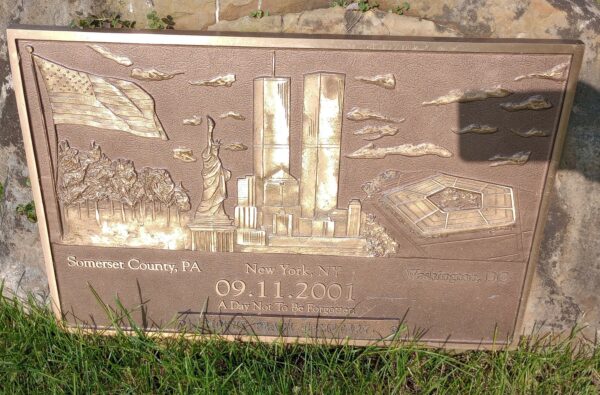 MOUNT PEACE CEMETERY 09.11.2001 MEMORIAL PLAQUE