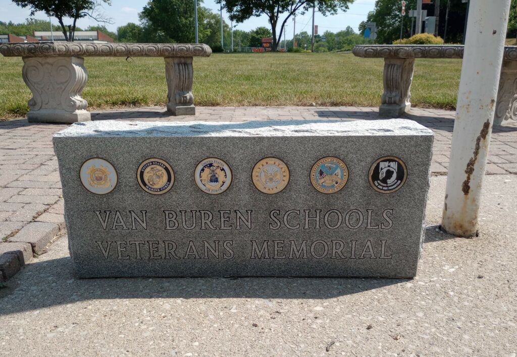VAN BUREN SCHOOLS VETERANS MEMORIAL FRONT