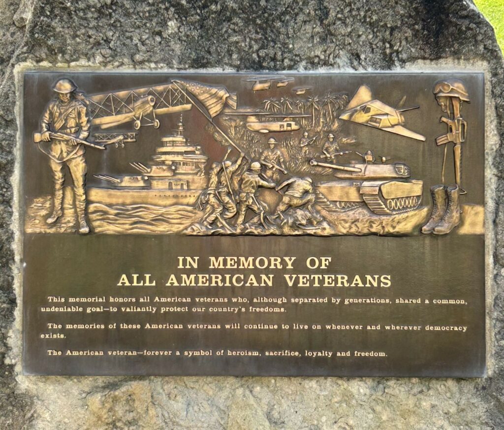AUBURN IN MEMORY OF ALL AMERICAN VETERANS MEMORIAL PLAQUE