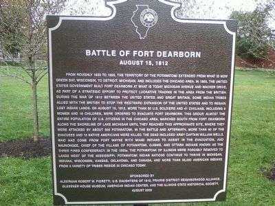 BATTLE OF FORT DEARBORN MEMORIAL MARKER