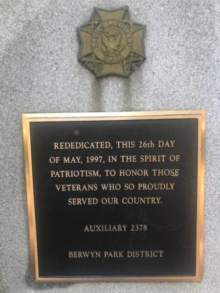 POST 2378 VETERANS MEMORIAL PLAQUE B