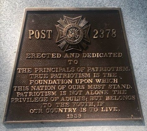 POST 2378 VETERANS MEMORIAL PLAQUE A