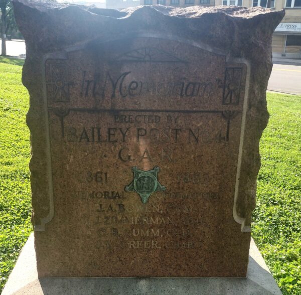 BAILEY POST NO. 4 G.A.R. CIVIL WAR MEMORIAL