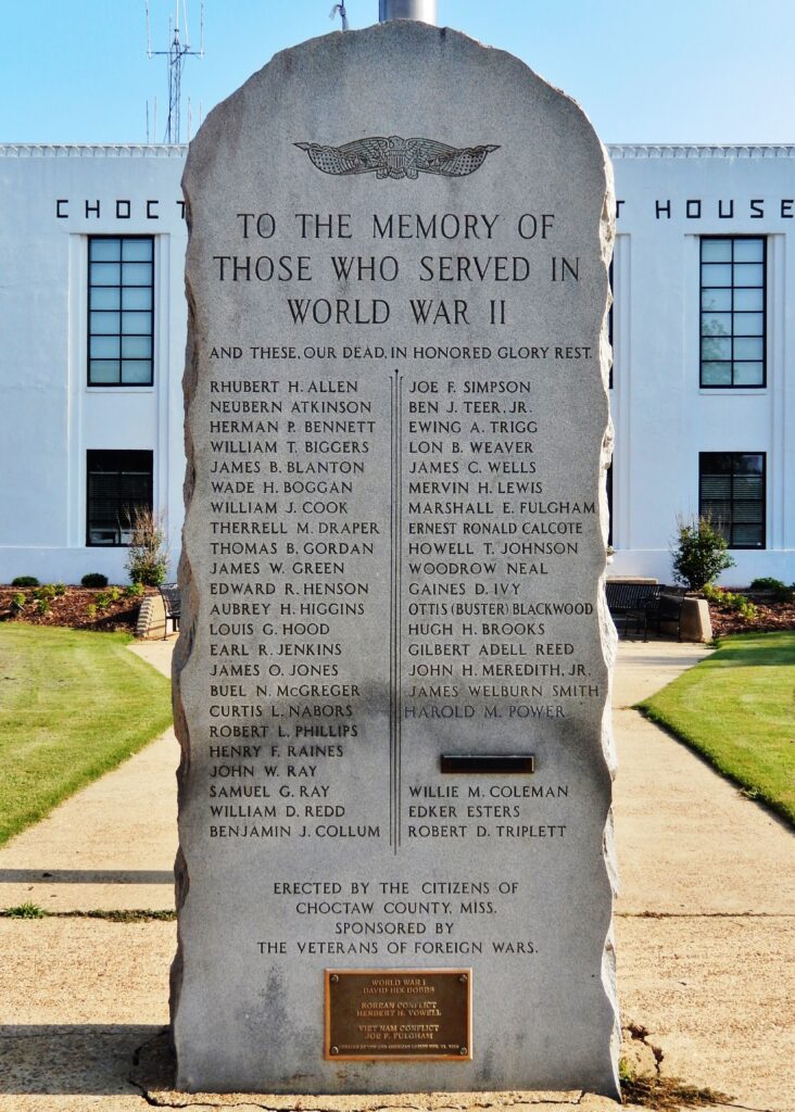 CHOCTAW COUNTY WAR MEMORIAL