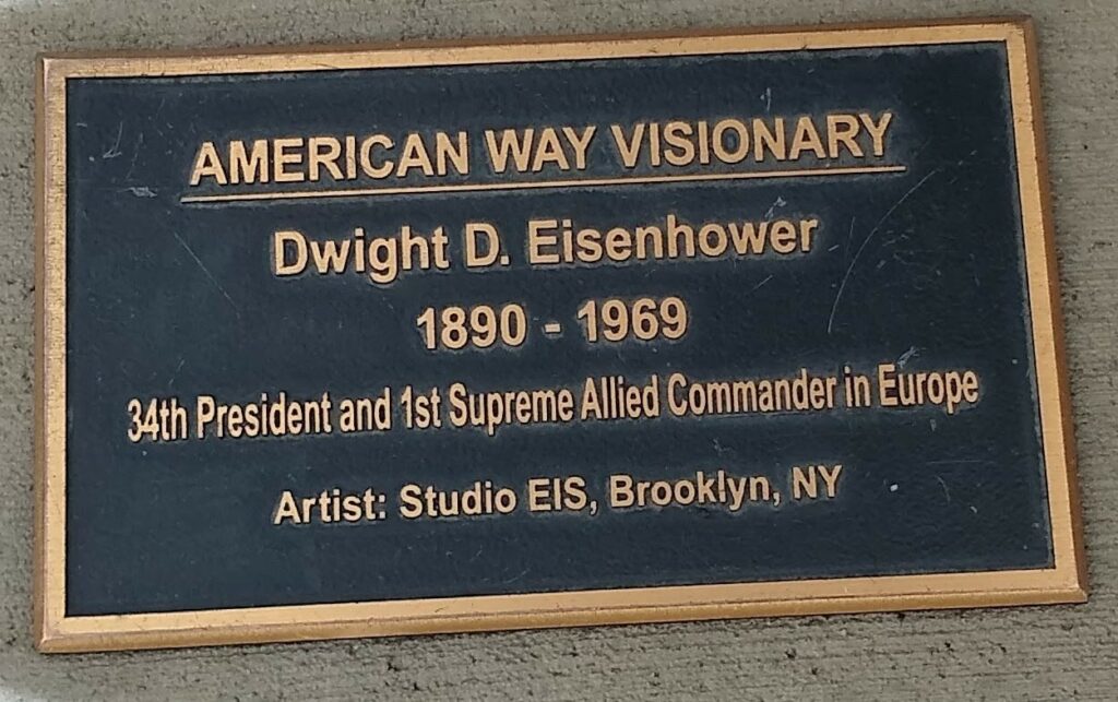 DWIGHT D. EISENHOWER MEMORIAL PLAQUE