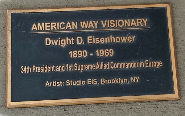 DWIGHT D. EISENHOWER MEMORIAL PLAQUE