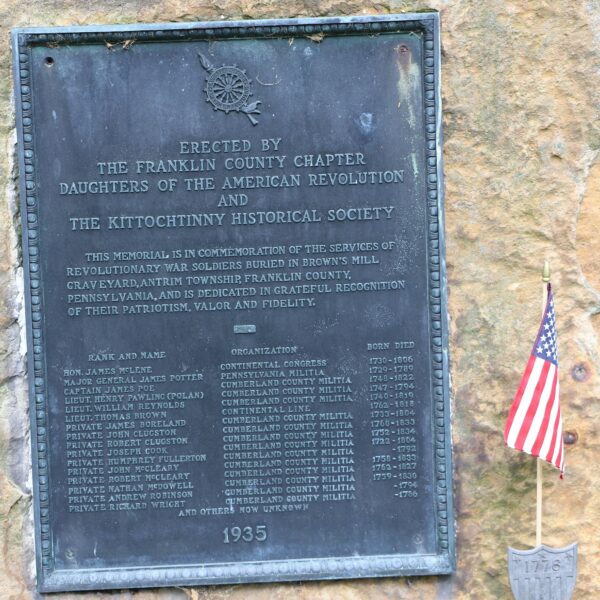 REVOLUTIONARY WAR SOLDIERS BURIED IN BROWN’S MILL GRAVEYARD MEMORIAL PLAQUE