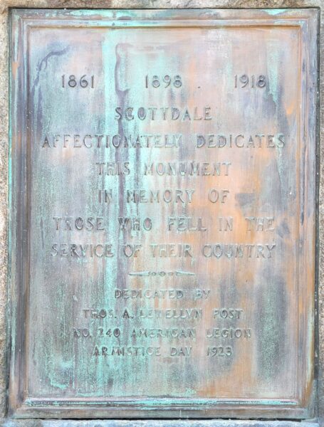 AMERICAN LEGION POST 240 WAR MEMORIAL PLAQUE