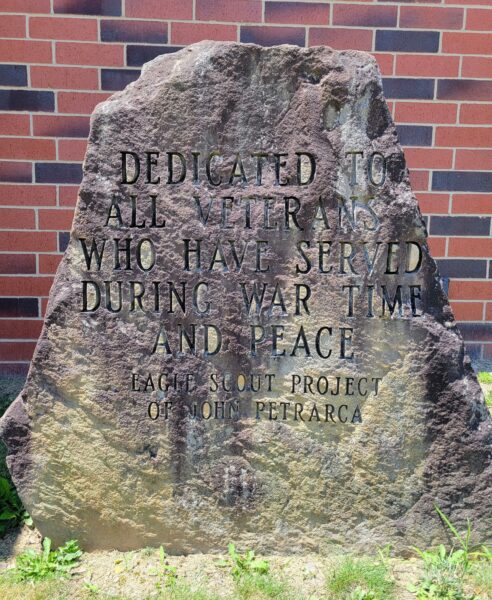 JOHN PETRARCA EAGLE SCOUT VETERANS MEMORIAL STONE