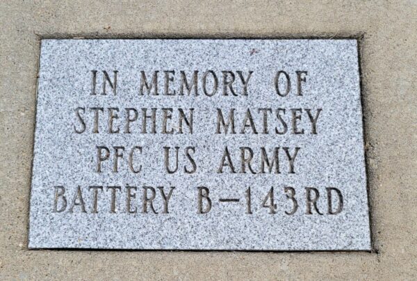 STEPHEN MATSEY MEMORIAL STONE