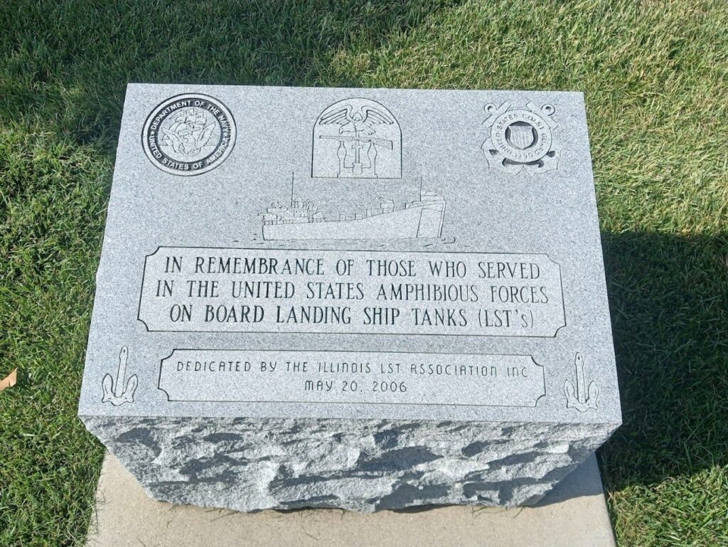 CAMP BUTLER NATIONAL CEMETERY LANDING SHIP TANK (LST) MEMORIAL