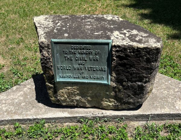 KAMPSVILLE AND VICINITY WAR VETERANS MEMORIAL
