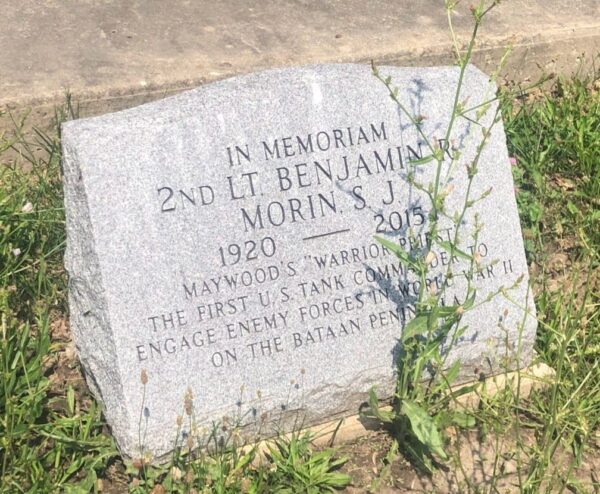 2ND LT. BENJAMIN R. MORIN S.J. WAR MEMORIAL STONE