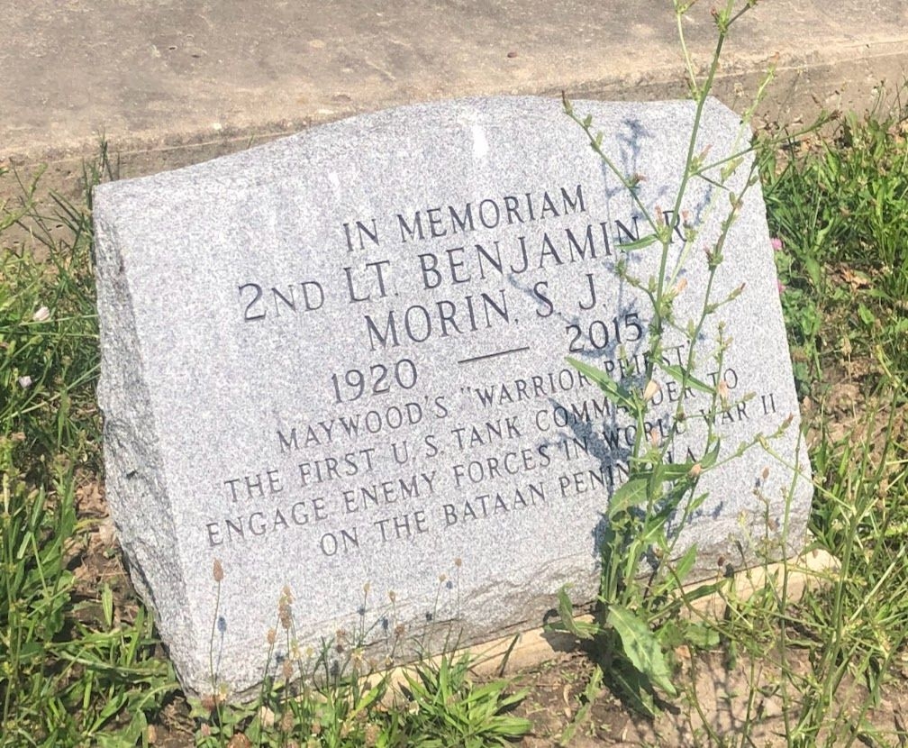 2ND LT. BENJAMIN R. MORIN S.J. WAR MEMORIAL STONE