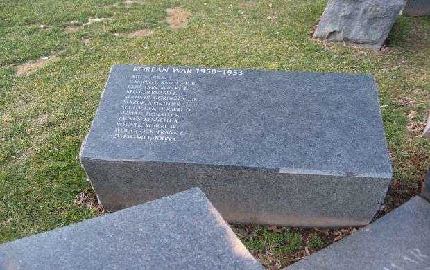 CONNECTICUT VETERANS MEMORIAL WEST HARTFORD KOREAN WAR STONE