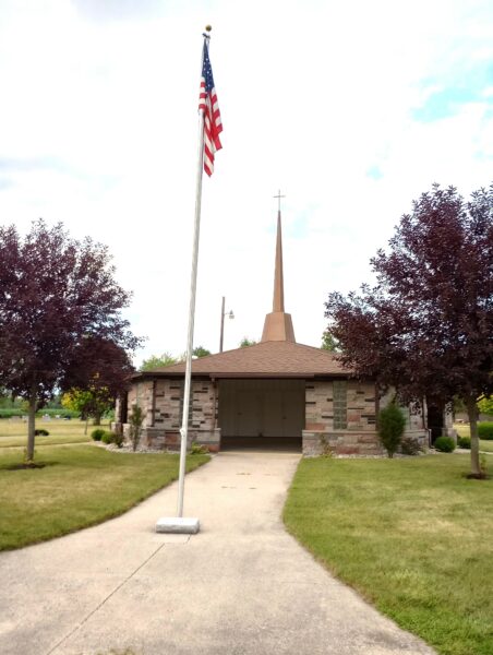 IN HONOR OF OUR DEPARTED VETERANS MEMORIAL FLAGPOLE