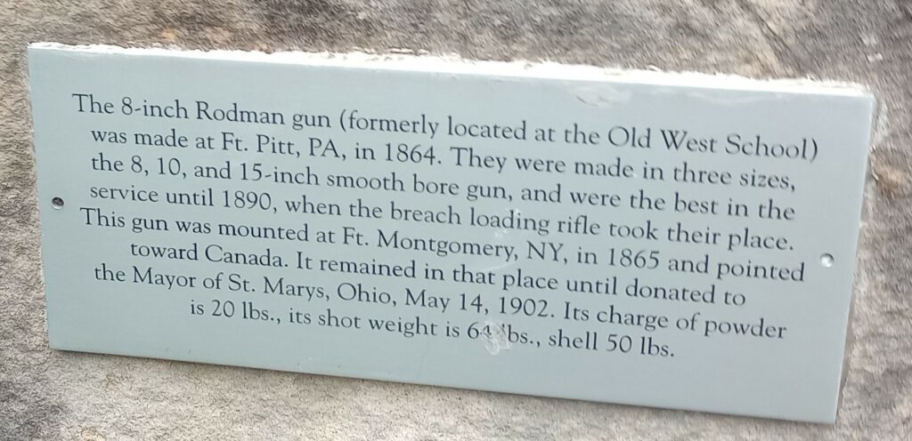 THE 8-INCH RODMAN GUN MEMORIAL STONE
