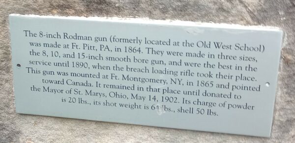 THE 8-INCH RODMAN GUN MEMORIAL STONE
