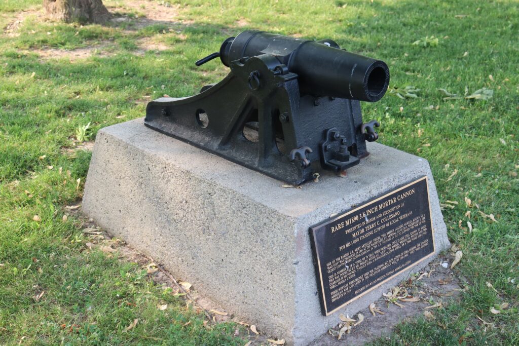 RARE M1890 3.6 INCH MORTAR CANNON MEMORIAL